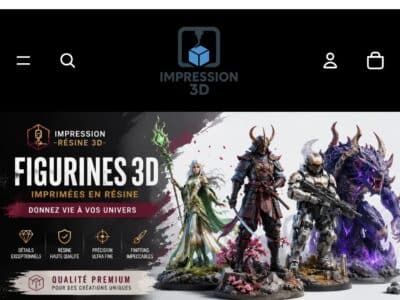 Vente de figurines 3D résine